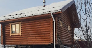 Баня из оцилиндрованного бревна под ключ в Электростали - от 137267 рублей